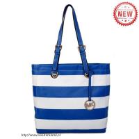 michael kors striped reizen medium blauw wit bakken Winkel Eindhoven 9hkir538